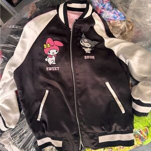Reversible satin Kuromi & My Melody Bomber Jacket Women’s SMALL
